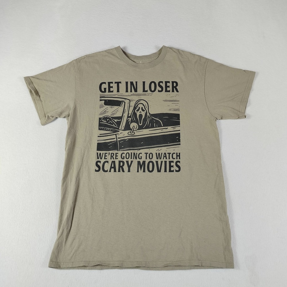 Ghost Face Shirt Mens Medium We're Going To Watch Scary Movies Horror Halloween‎